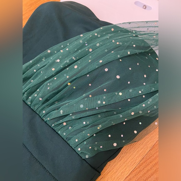 One Shoulder Mesh Rhinestone Dress - Picture 3 of 3